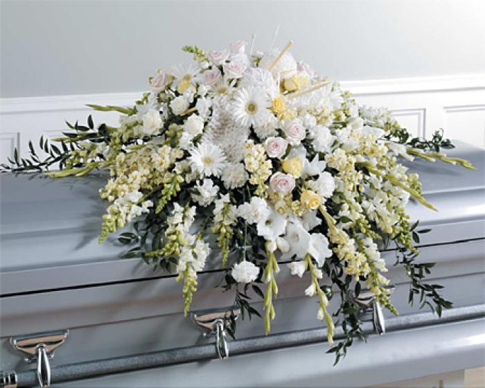 Soft Pastel Casket Spray